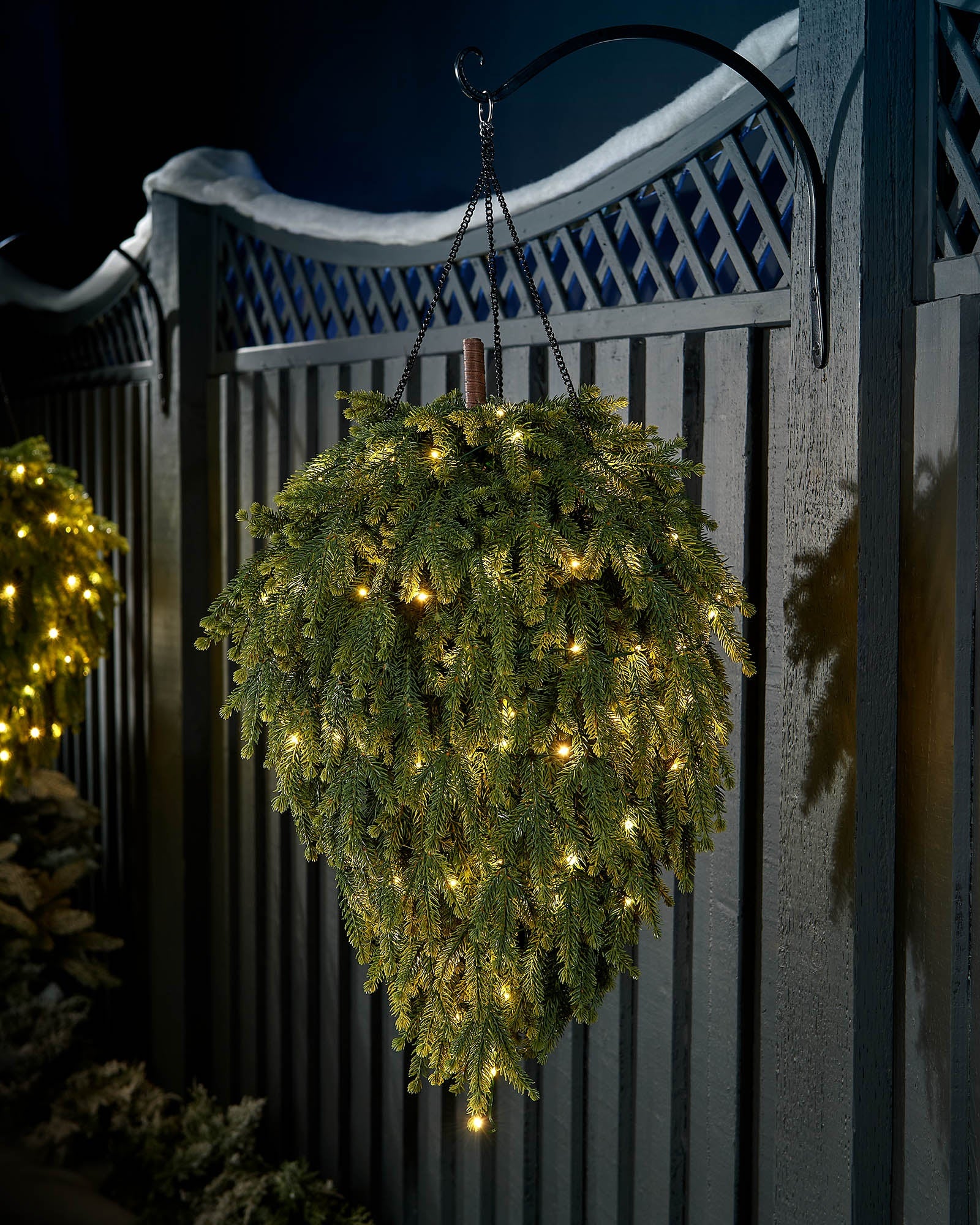 Pre-Lit 3D Hanging Teardrop Swag, 60 cm