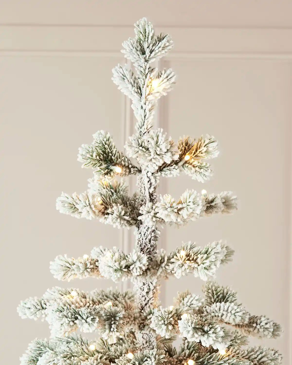 Pre-Lit Snow Flocked Arctic Fir Christmas Tree, 6 ft