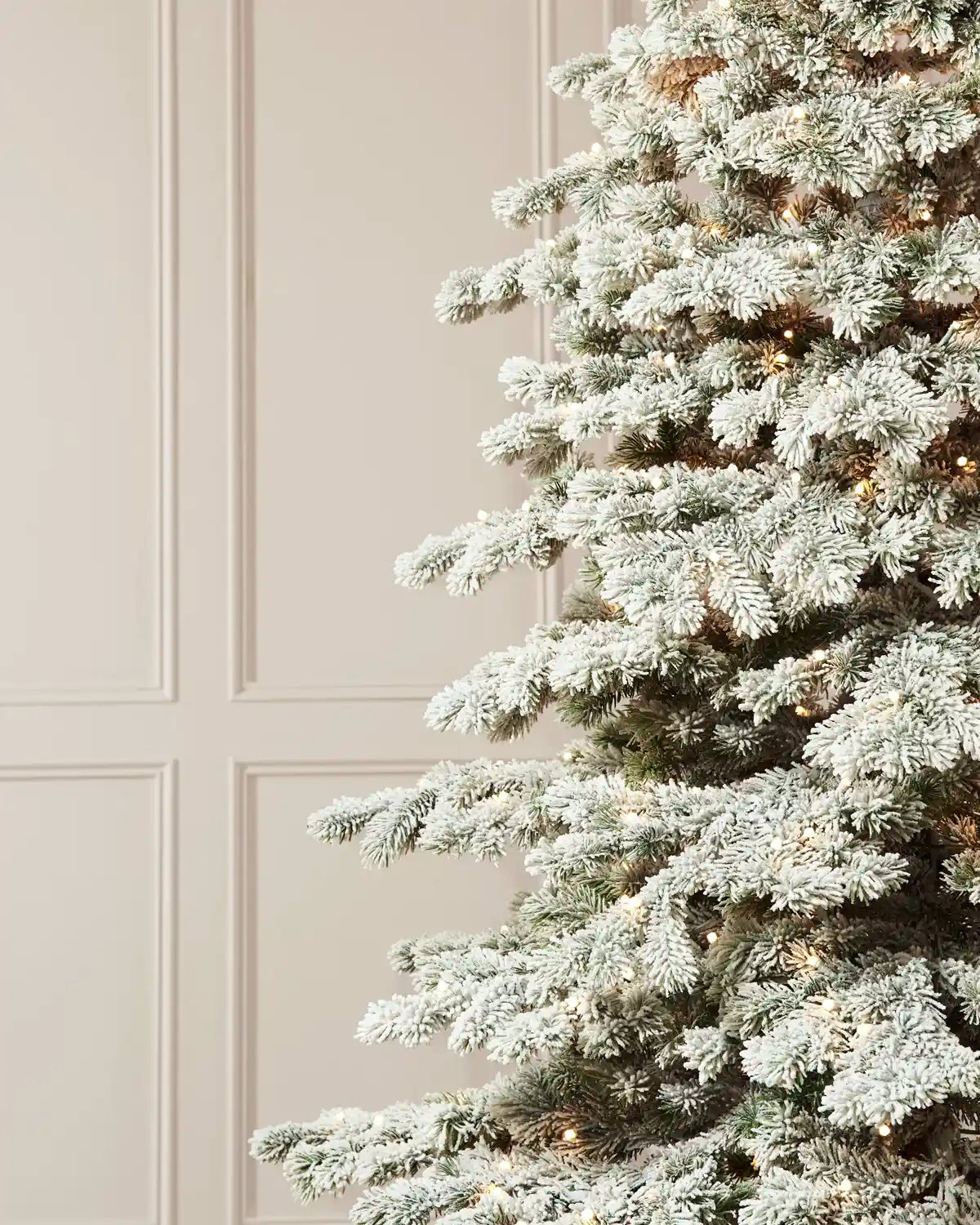 Pre-Lit Snow Flocked Arctic Fir Christmas Tree, 7 ft