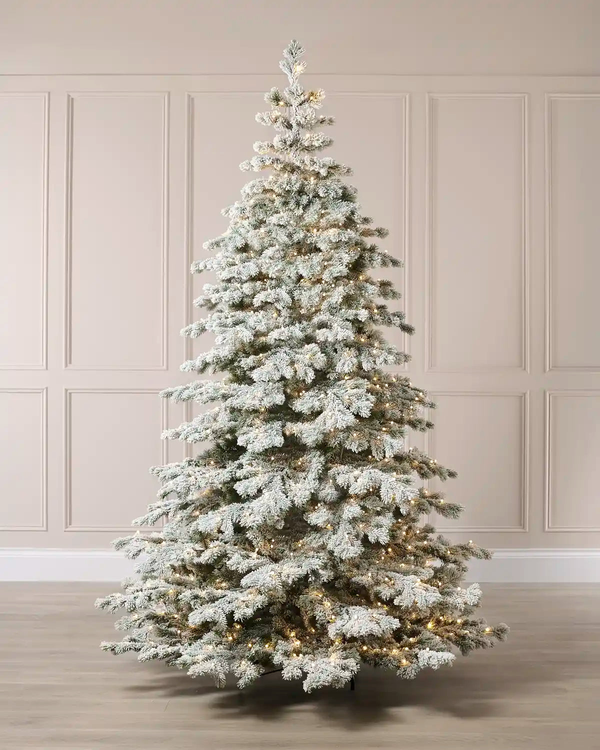 Pre-Lit Snow Flocked Arctic Fir Christmas Tree, 8 ft