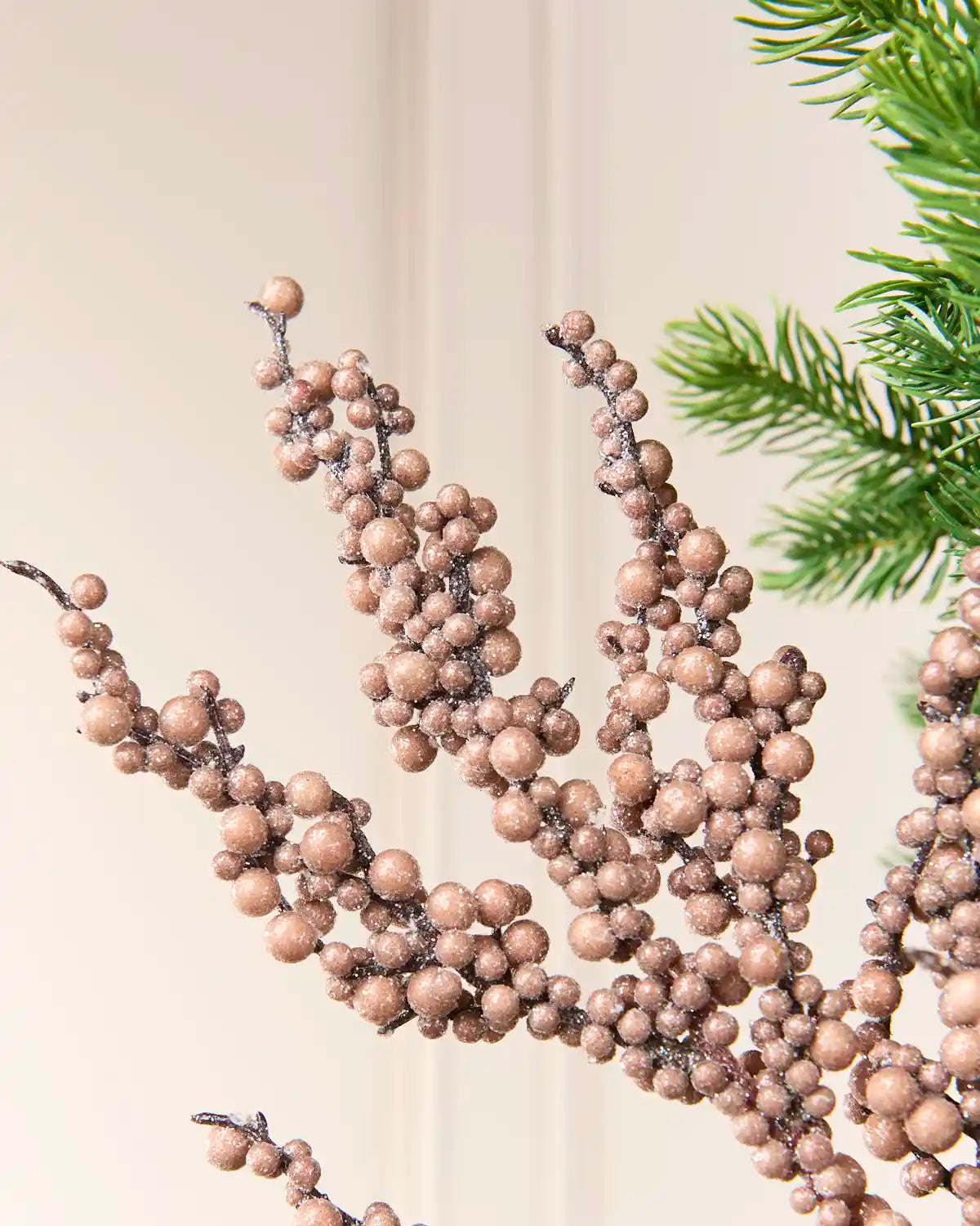 Brown Berry Christmas Tree Pick, 70 cm
