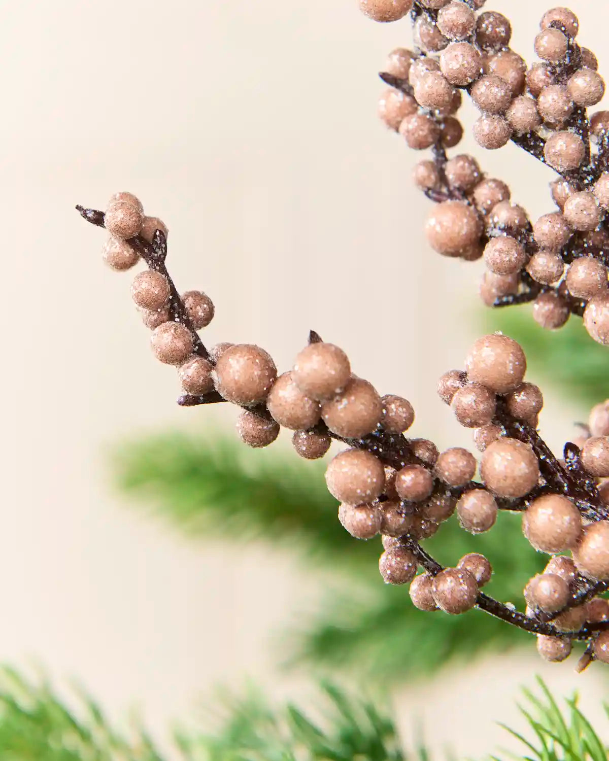 Brown Berry Christmas Tree Pick, 70 cm