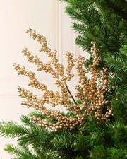 Gold Berry Christmas Tree Pick, 55 cm
