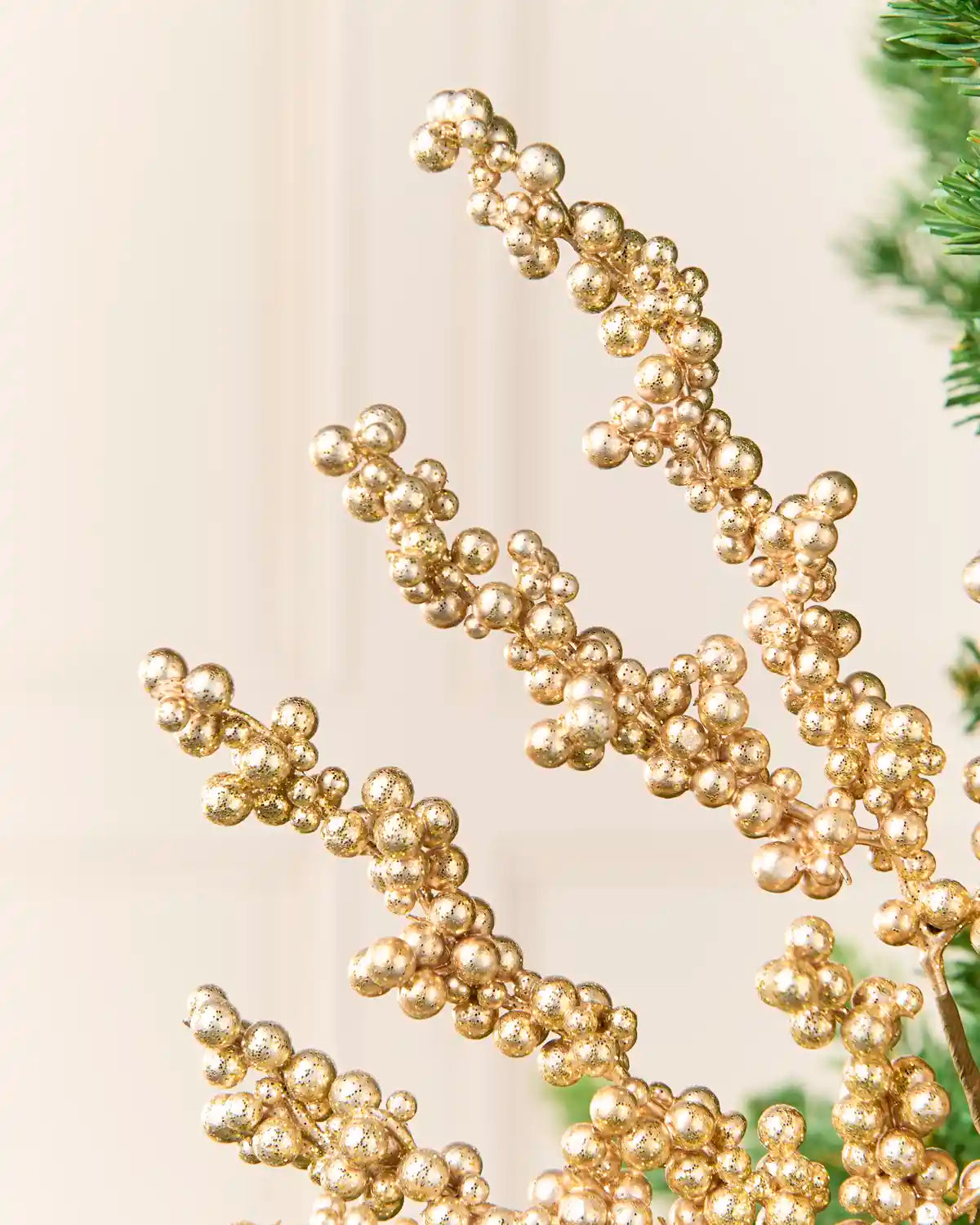 Gold Berry Christmas Tree Pick, 55 cm