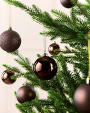 Set of 50 Shatterproof Baubles, Espresso