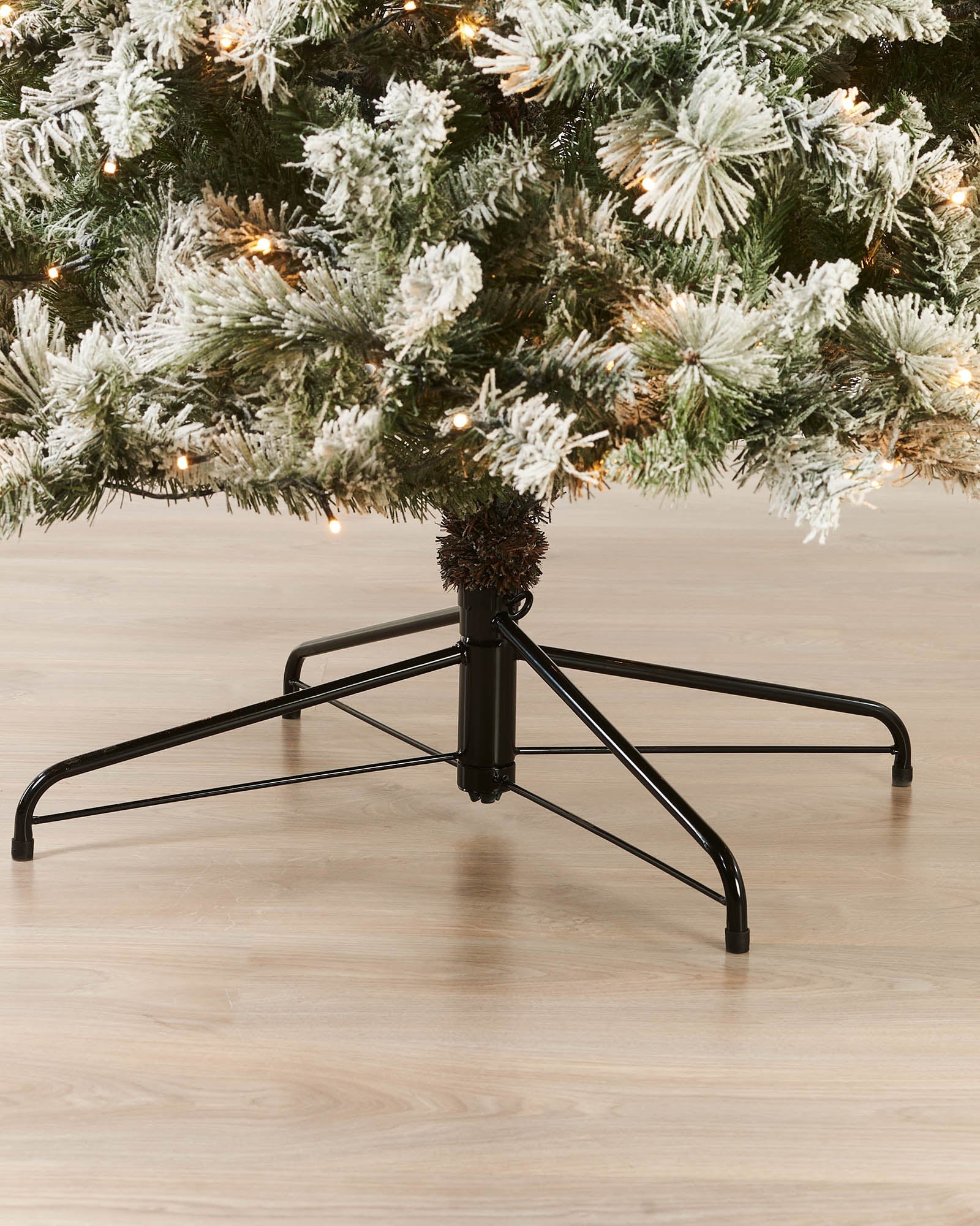 Pre-Lit Slim Snow Flocked Spruce Christmas Tree, 9 ft