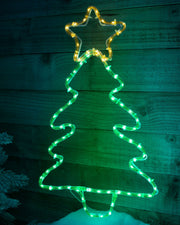 Pre-Lit Christmas Tree Rope Light, Silhouette, 48 cm