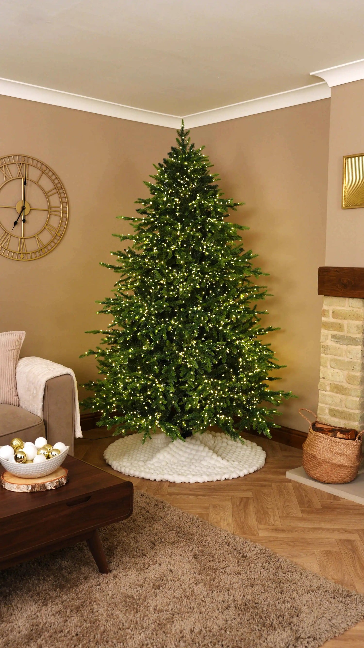 Shape Your Christmas Tree and Add a Tree Skirt