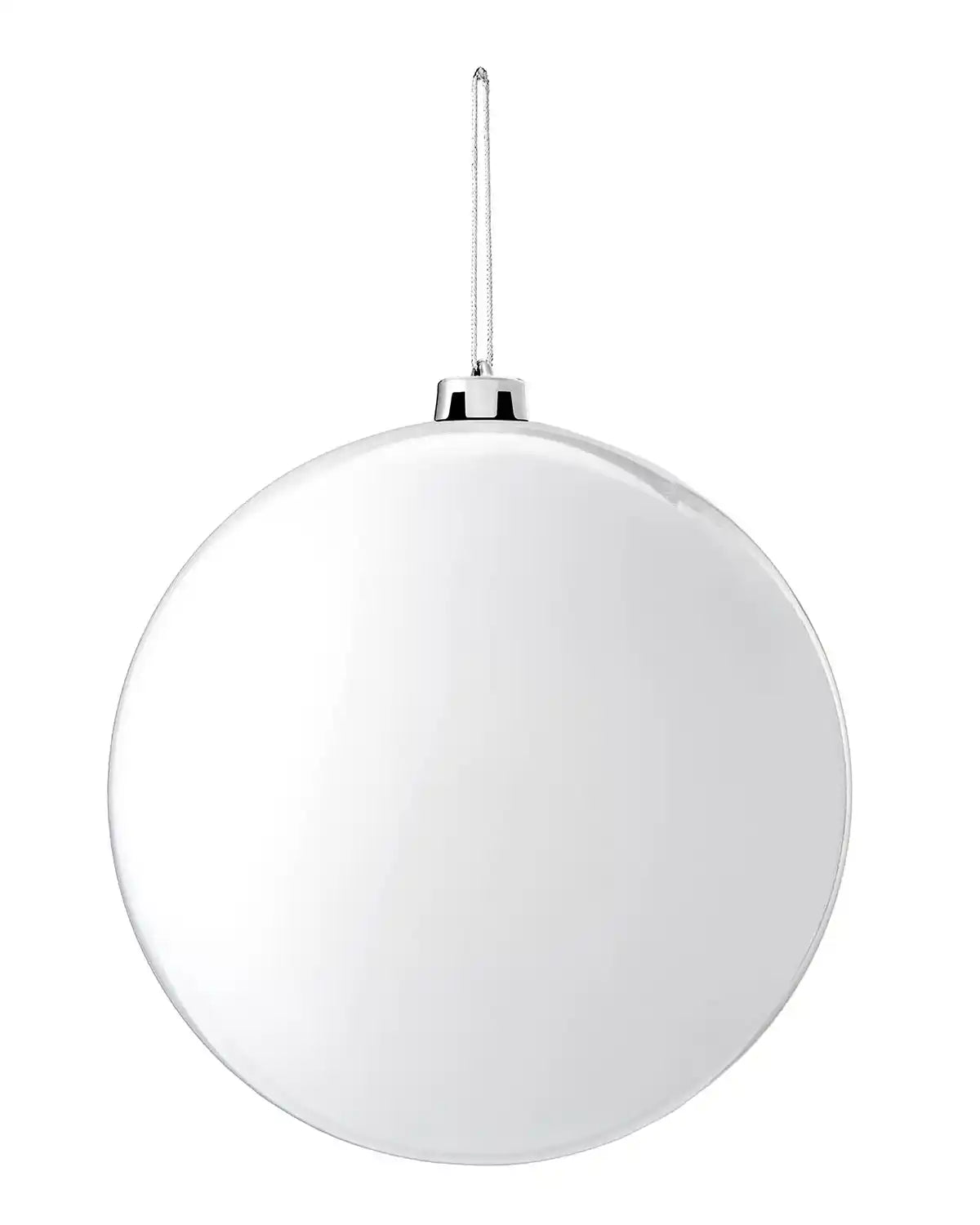 White oversized gloss bauble on a white background