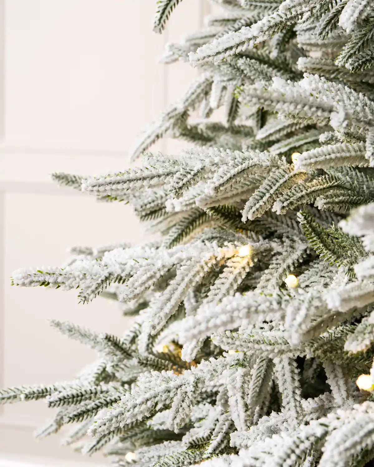detail highlighting the frosted tips and branches
