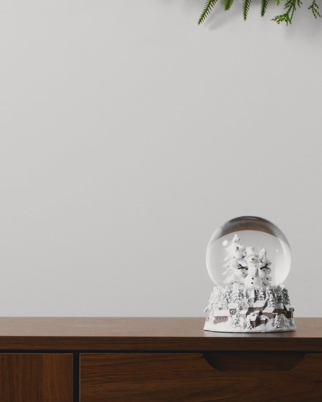 Load video: Snowman Snow Globe, 14 cm