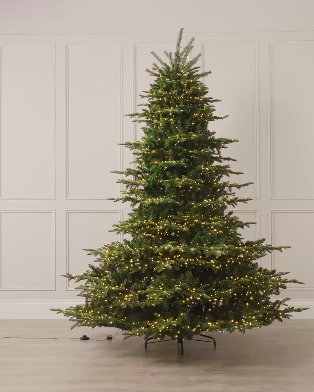 Load video: Pre-Lit Noble Fir Christmas Tree, 7.5 ft﻿