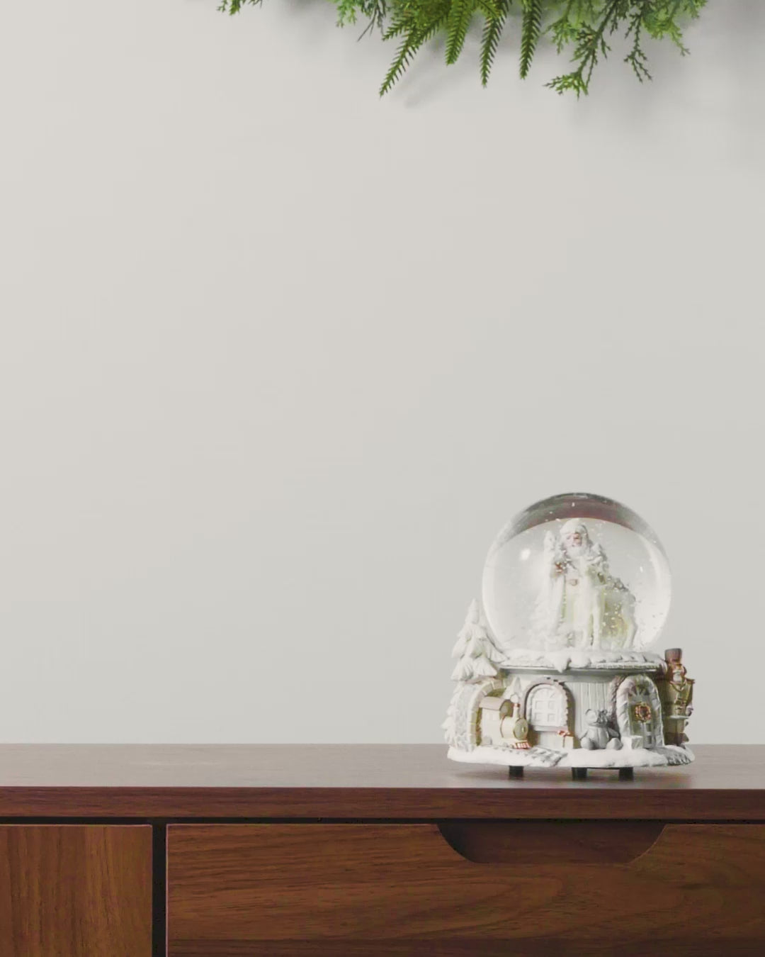 Load video: Musical Santa Snow Globe, 13 cm