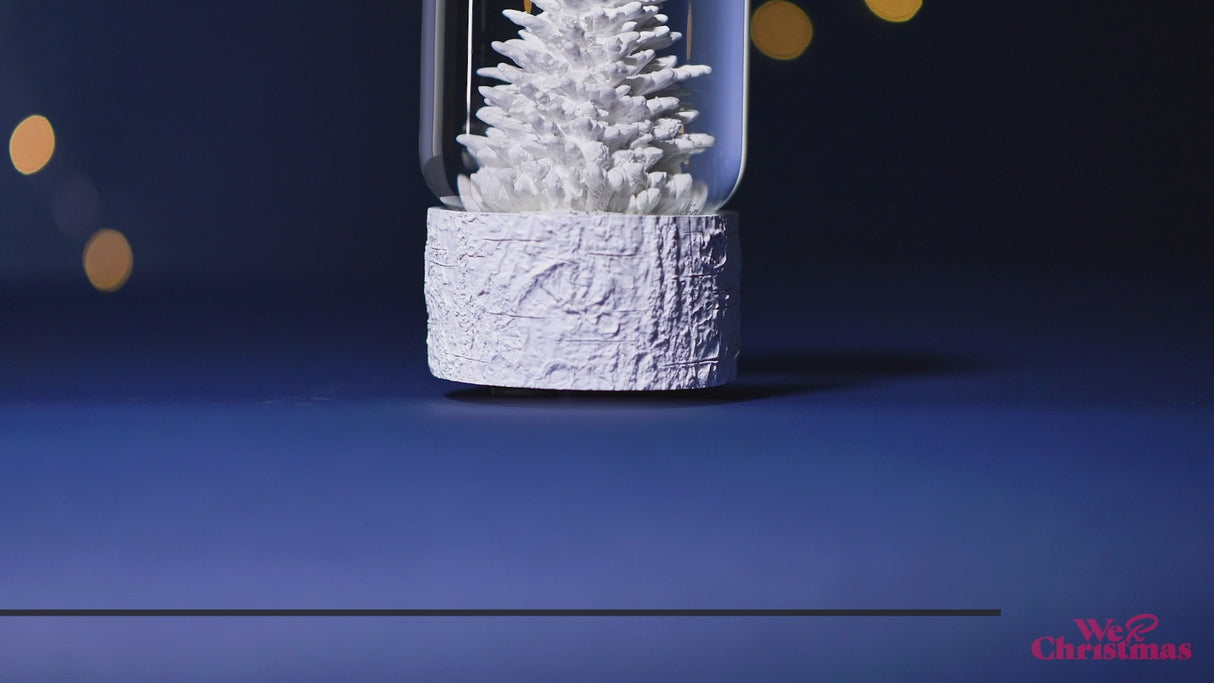 Musical Christmas Tree Snow Globe, White, 17 cm