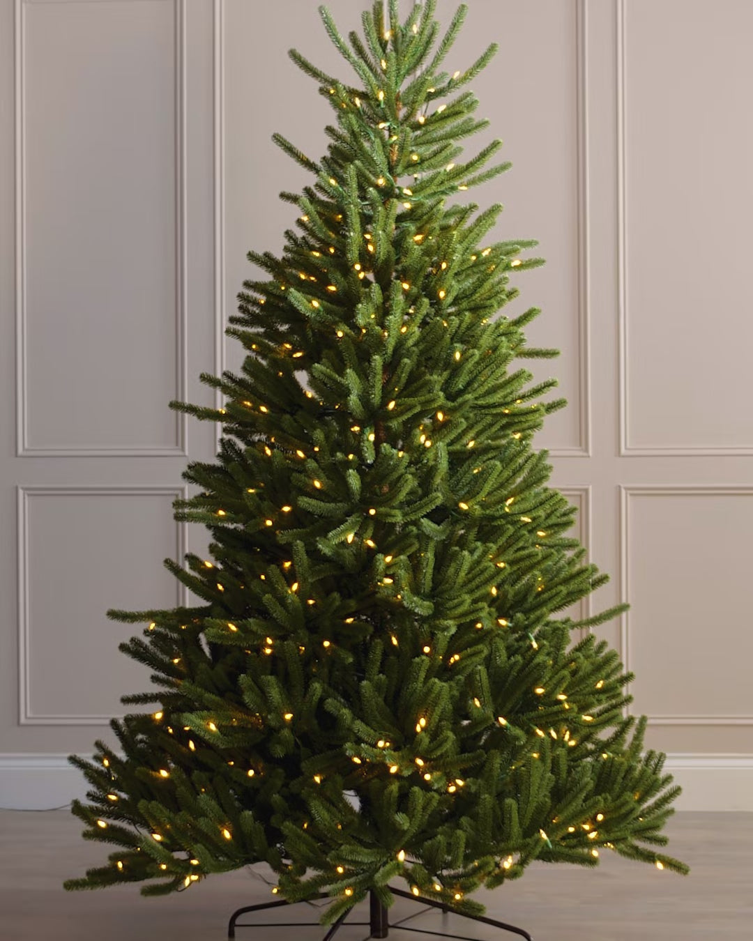 Load video: Pre-Lit Empress Fir Christmas Tree, 7 ft