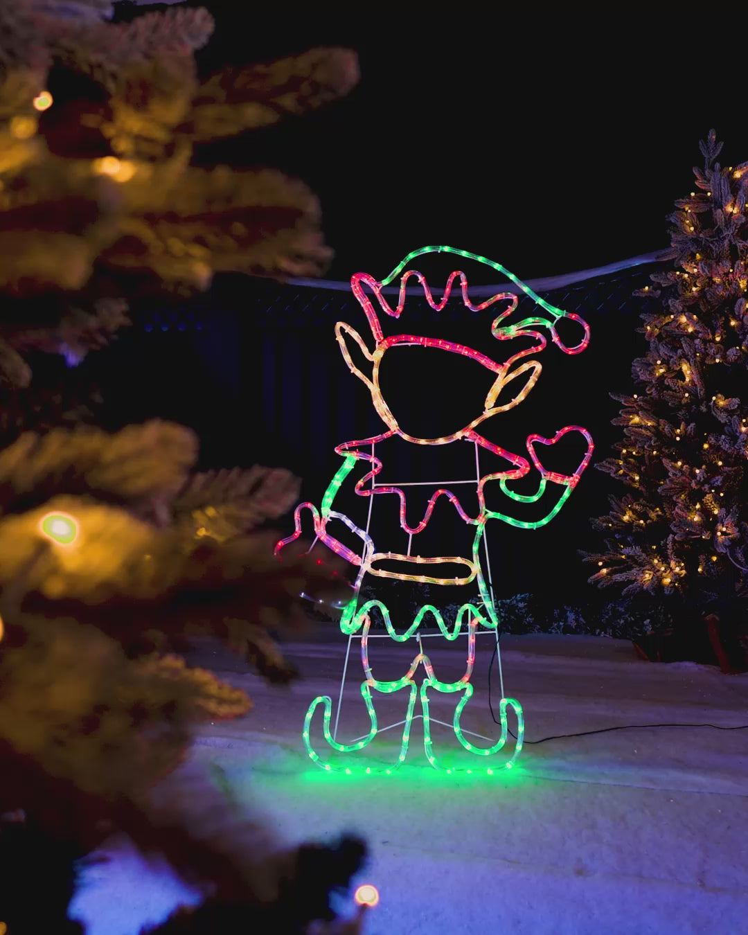 Load video: 2D Elf Rope Light Silhouette, 116 cm