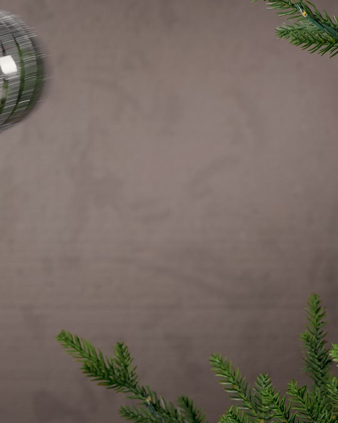 Load video: Set of 6 Glass Baubles, Silver, 10 cm