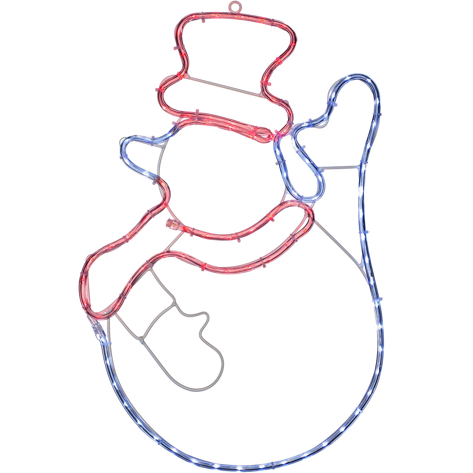 Waving Snowman Rope Light Silhouette, 51 cm