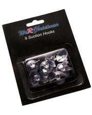 Pack of 9 Multi-Purpose Suction Clips with Hook