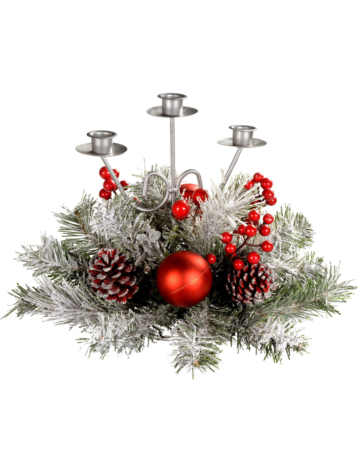 Triple Tape Decorated Candle Holder, Frosted