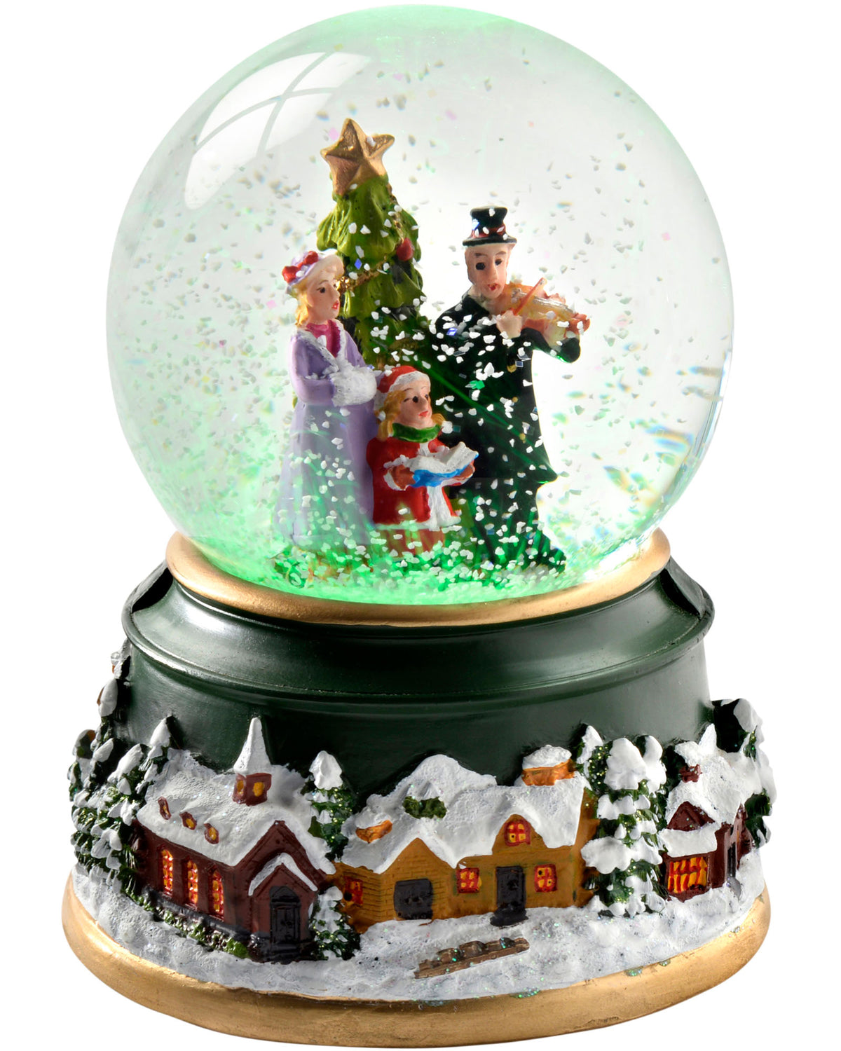 Colour Changing Carolers Snow Globe, 12 cm