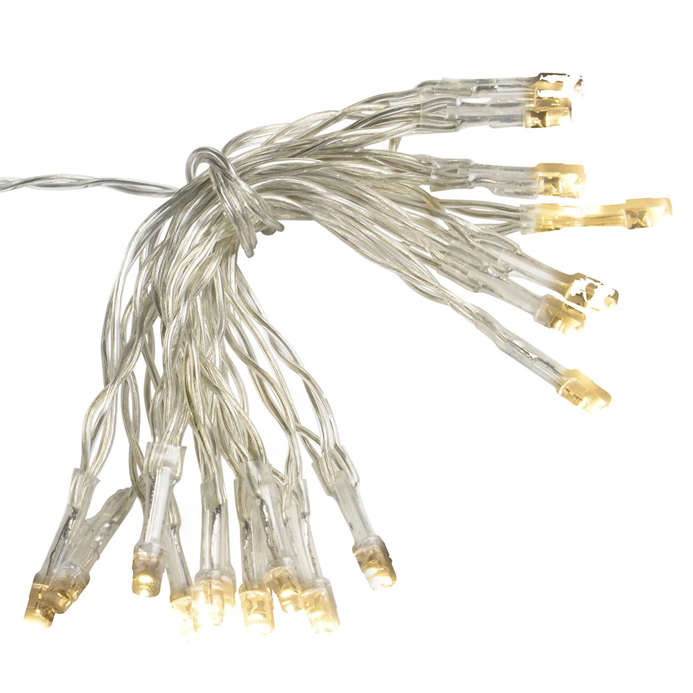 20-Piece Battery Operated Static/ Flash LED String Lights, Warm White