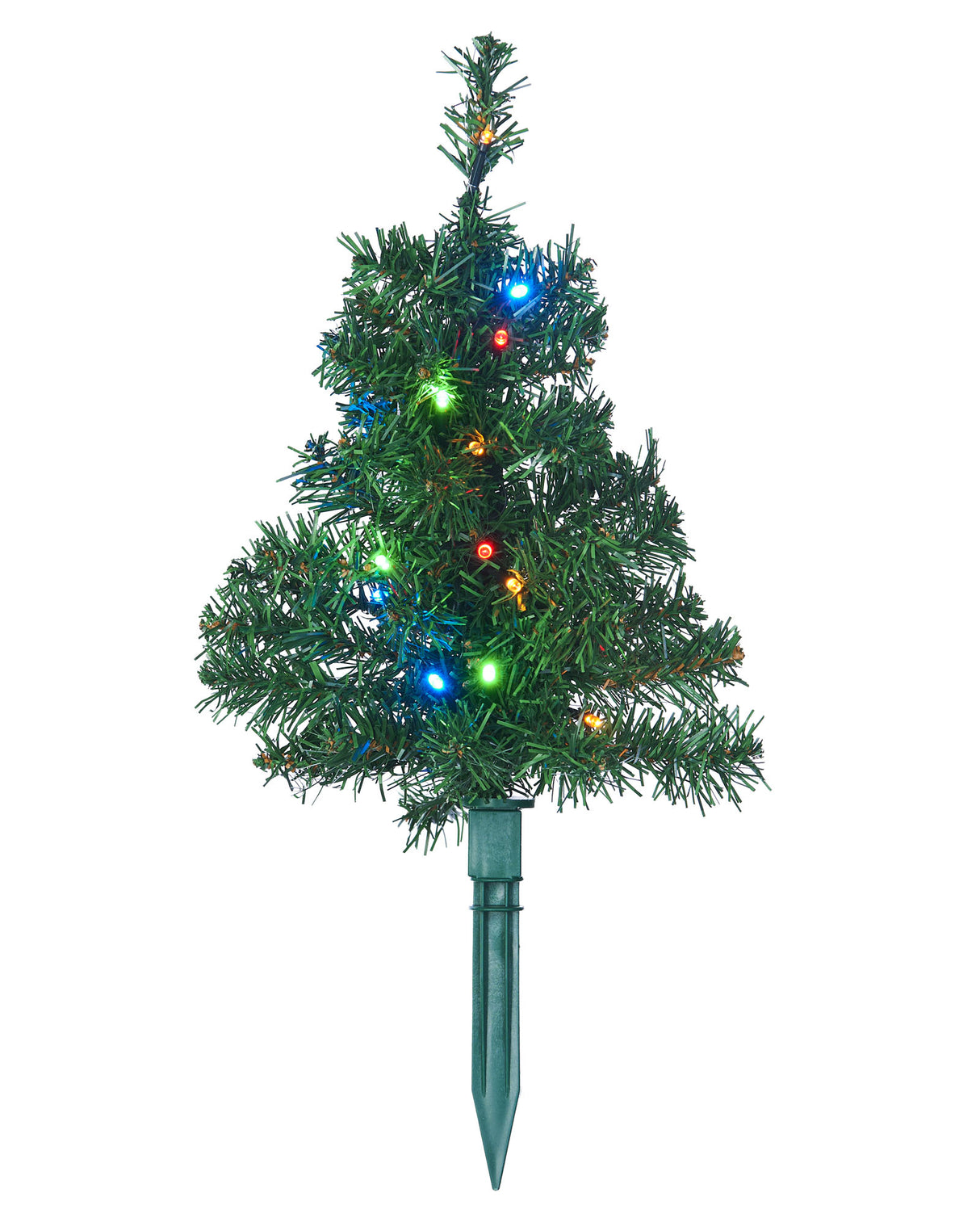 Set of 6 Christmas Tree Pathway Stake Lights, 33 cm
