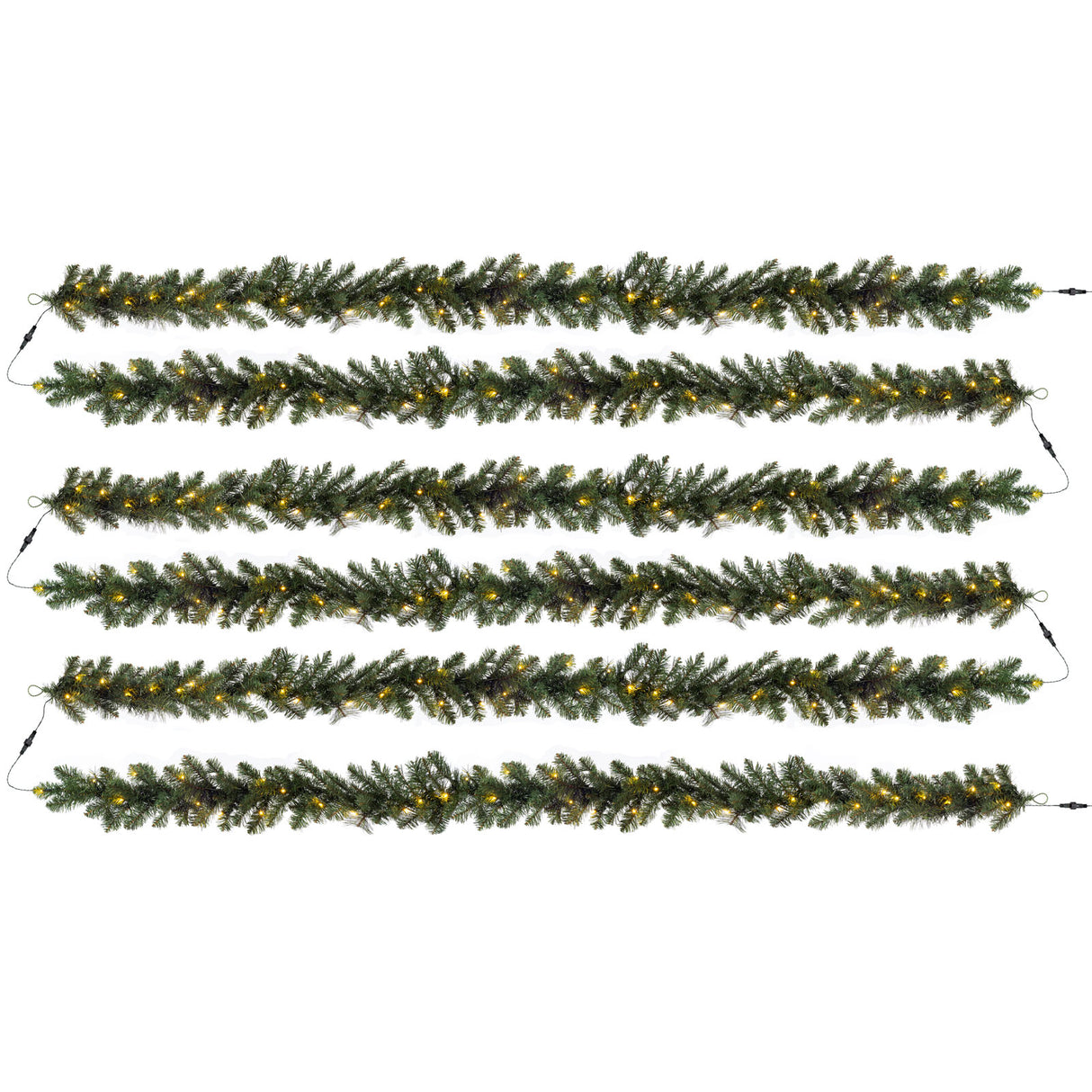 Pre-lit Connectable Garland, 240 Multi-Functional LEDs, 54 ft / 16.2 m