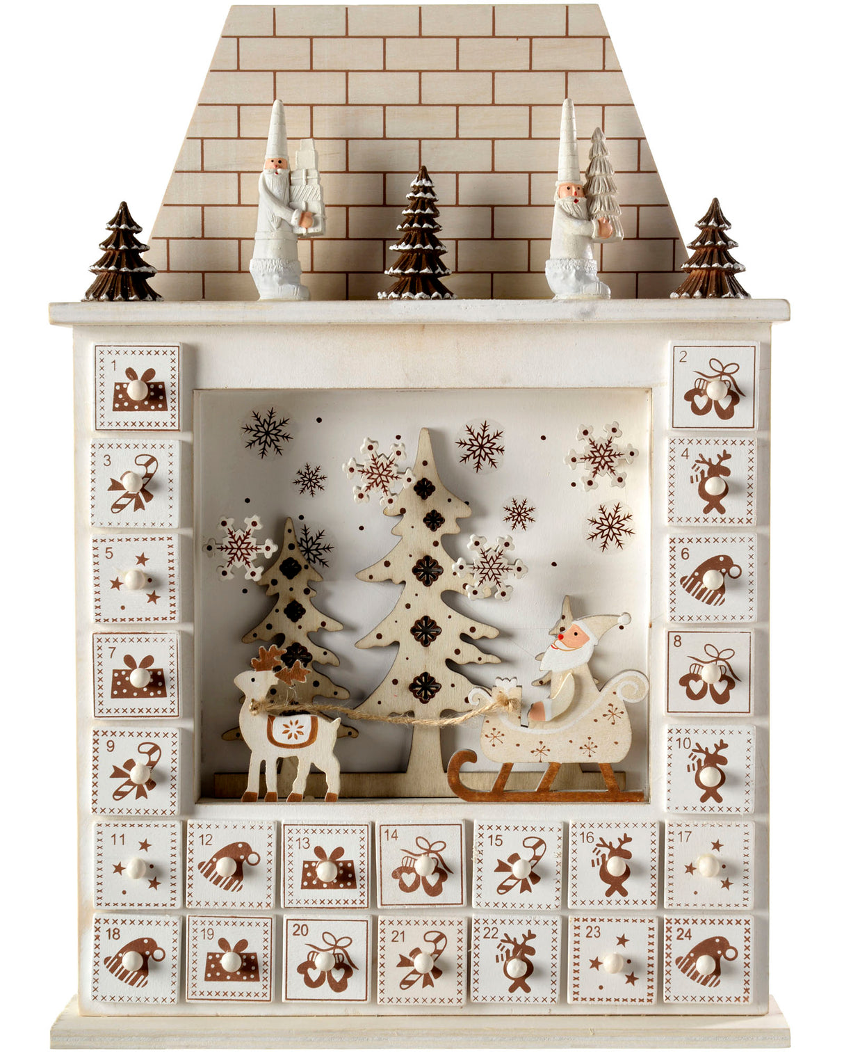 Santas House Advent Calendar, 29 cm