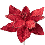 Artificial Poinsettia Flower, Red, 30 cm