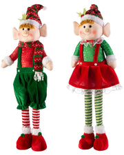 Set of 2 Standing Elf Figurines, 60cm