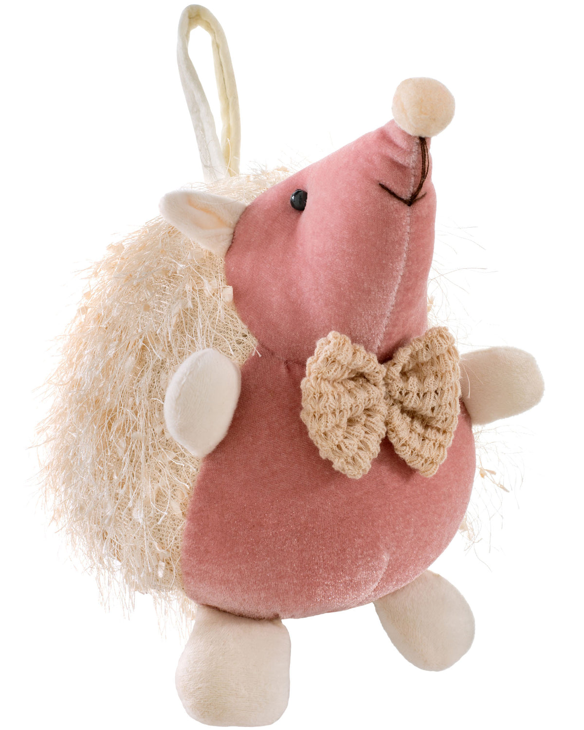 Hedgehog Figurine, Blush/Cream, 22 cm
