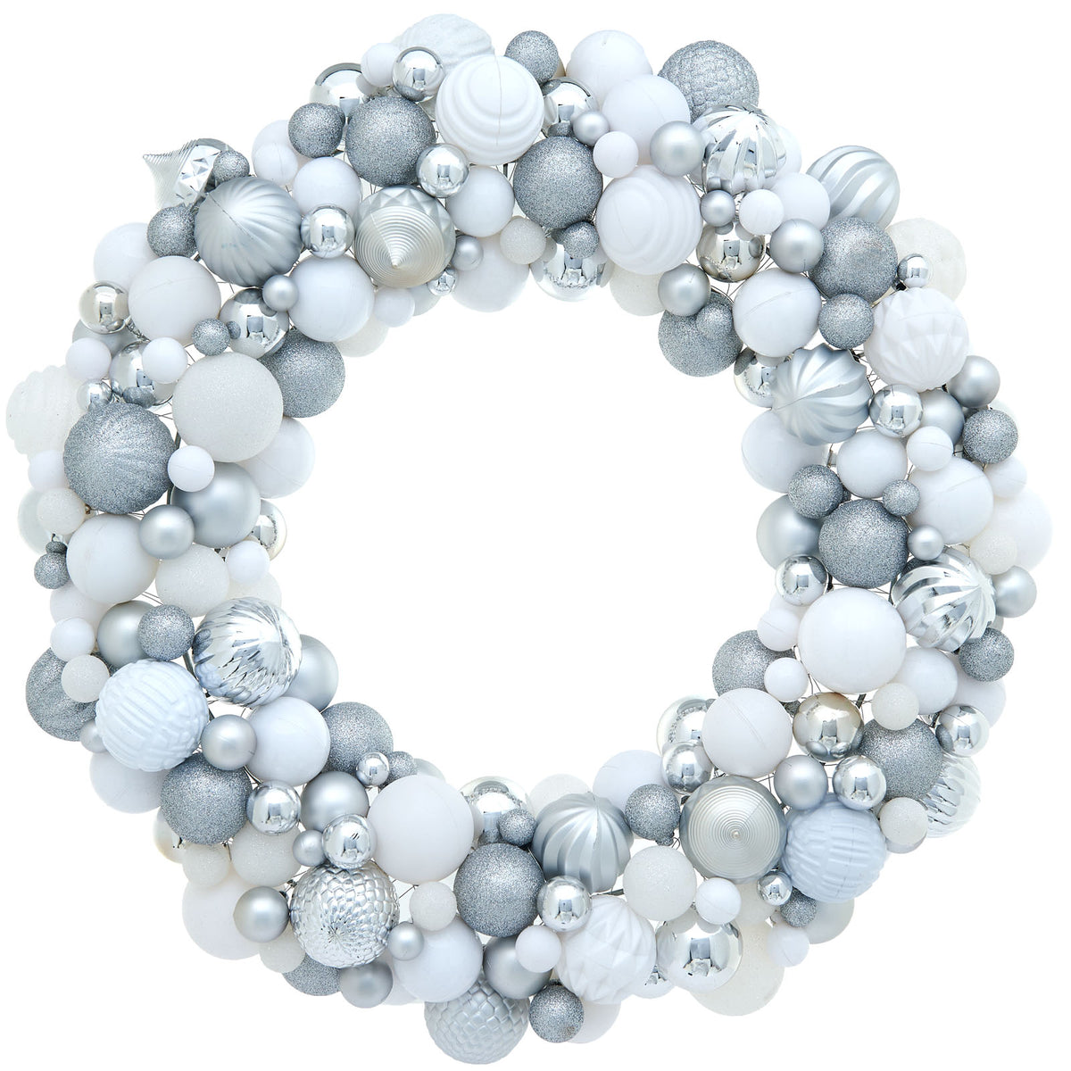 Moonbeam Bauble Wreath, 60 cm