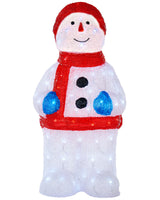 Pre-Lit Acrylic Snowman, 59 cm