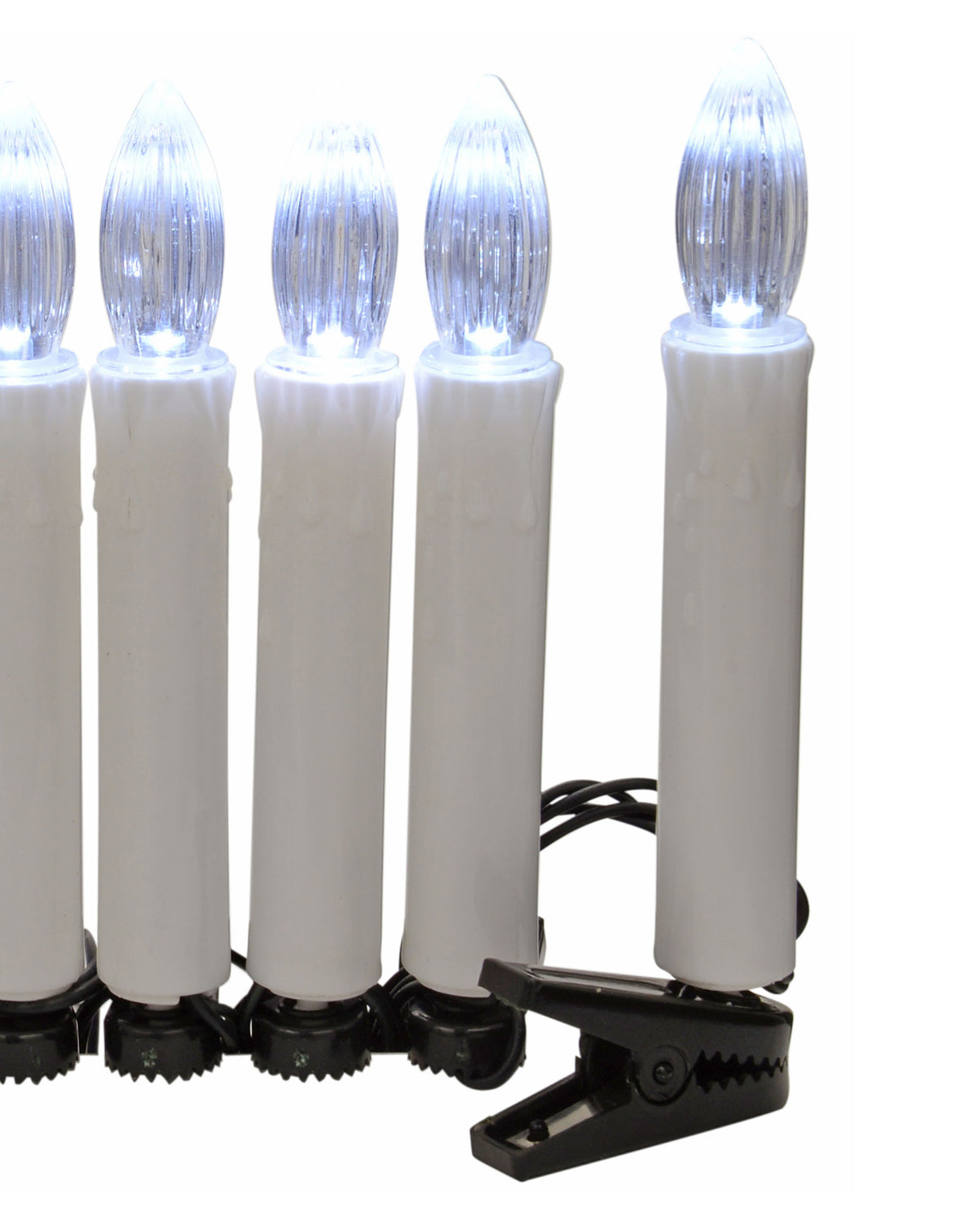 Set of 10 Flashing LED Candle Christmas Tree Lights