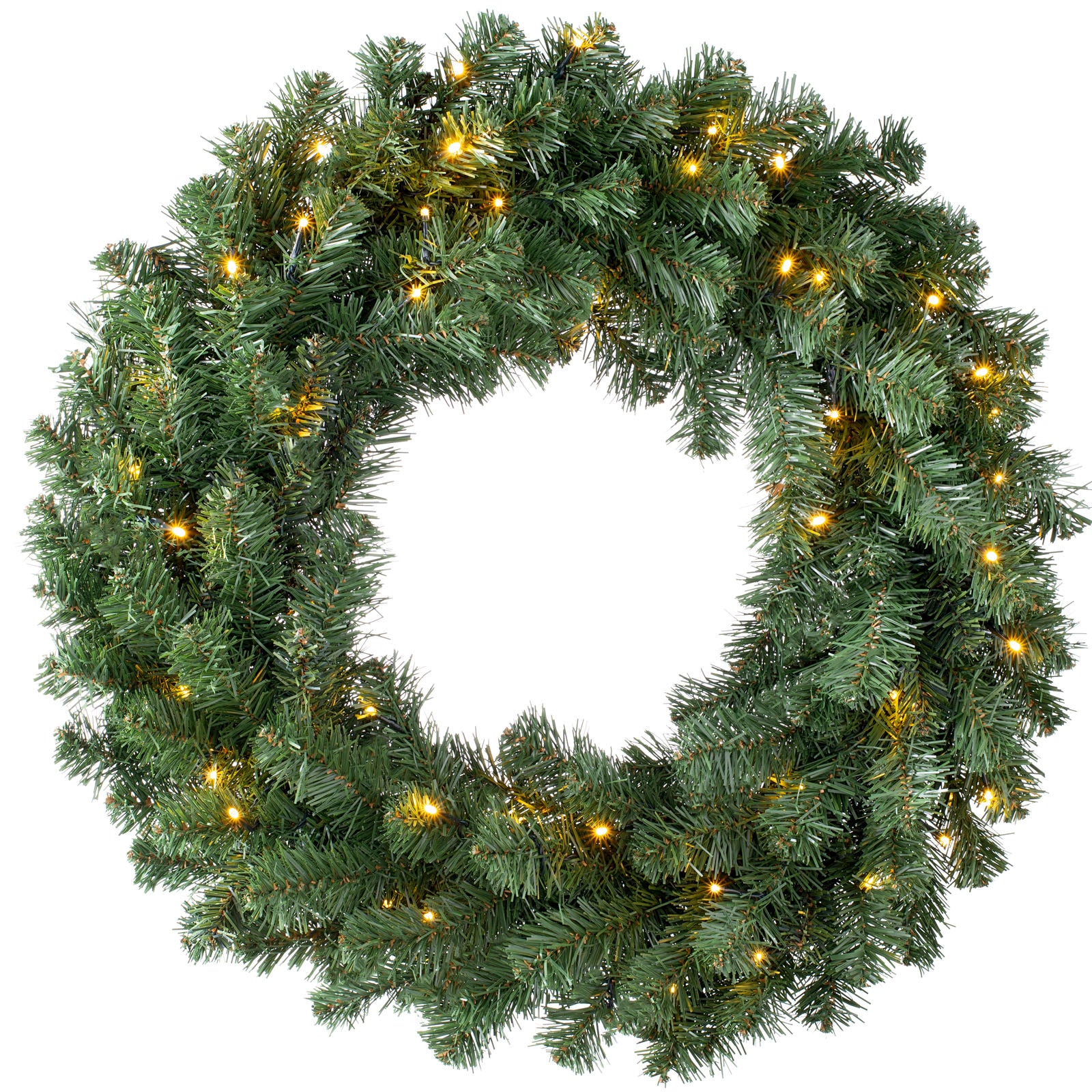 Pre-Lit Extra Thick Wreath, 76 cm