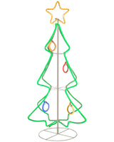 3D Christmas Tree Neon Rope Light Silhouette, 1.5 m