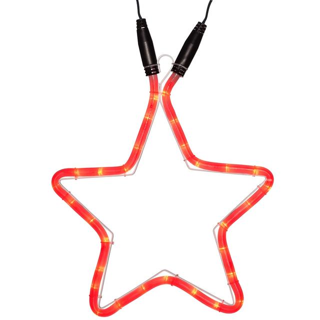 Connectable Star Rope Light Silhouette, Red, 32 cm