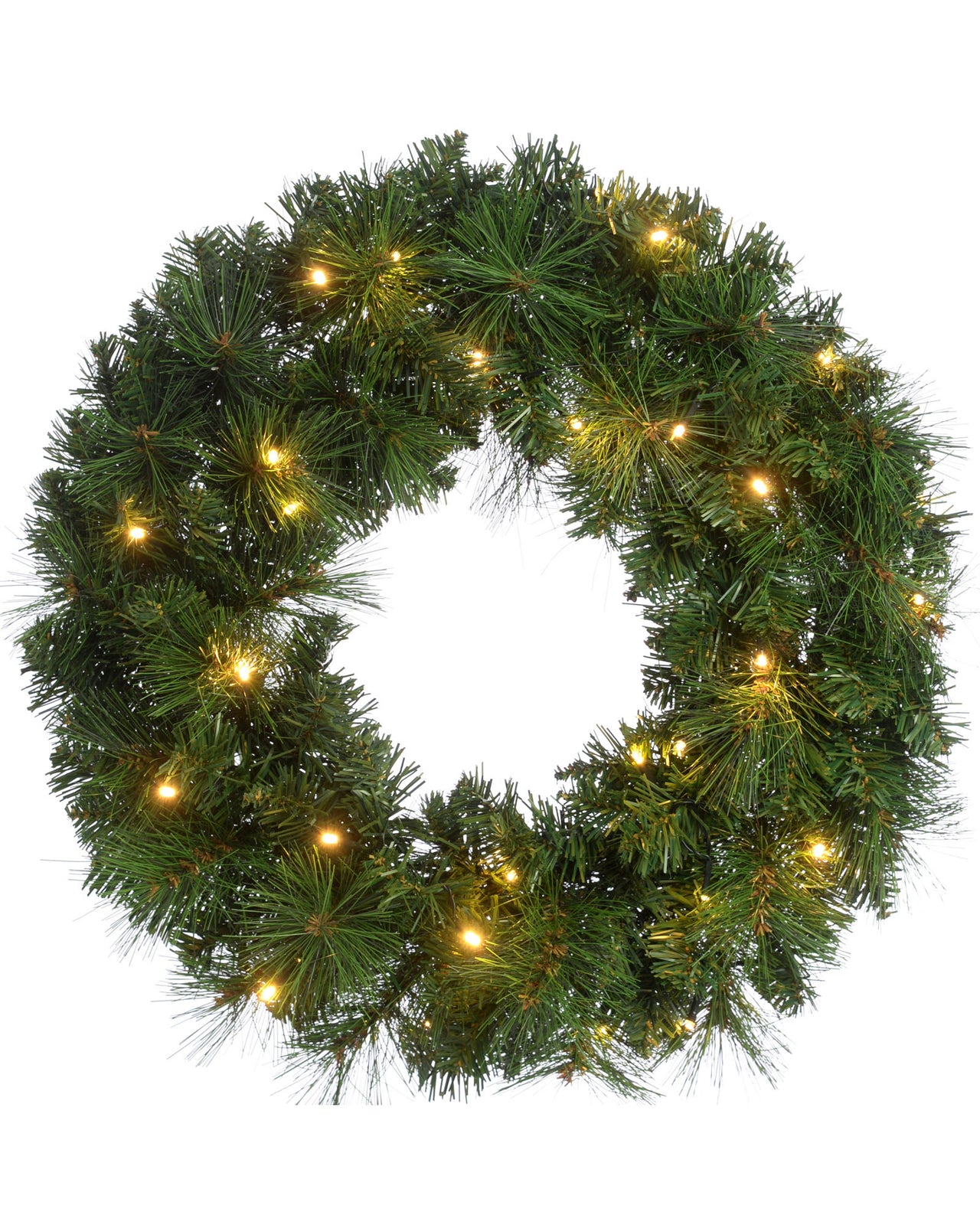 Pre-Lit Alberta Spruce Wreath, 60 cm – We R Christmas