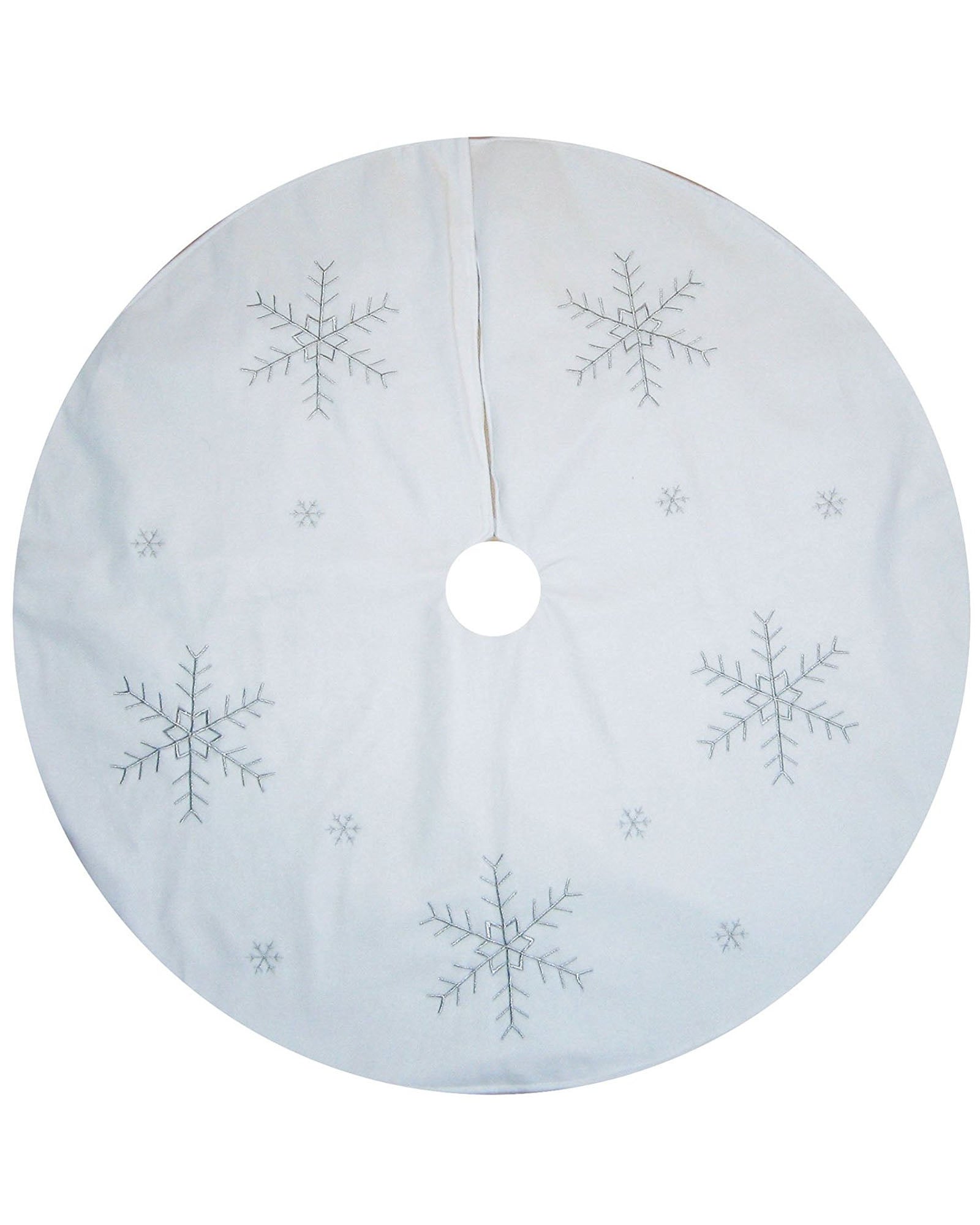 Snowflake Christmas Tree Skirt, 122 cm