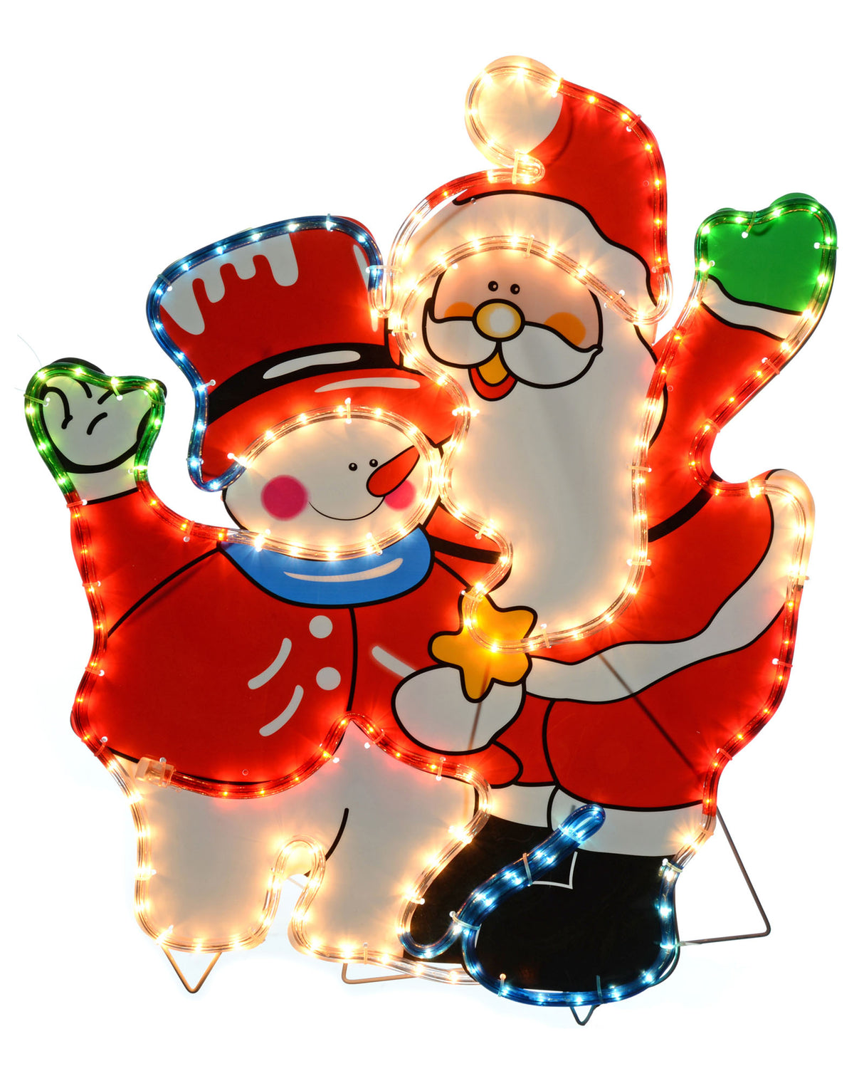 Santa and Snowman Rope Light Silhouette, 71 cm – We R Christmas