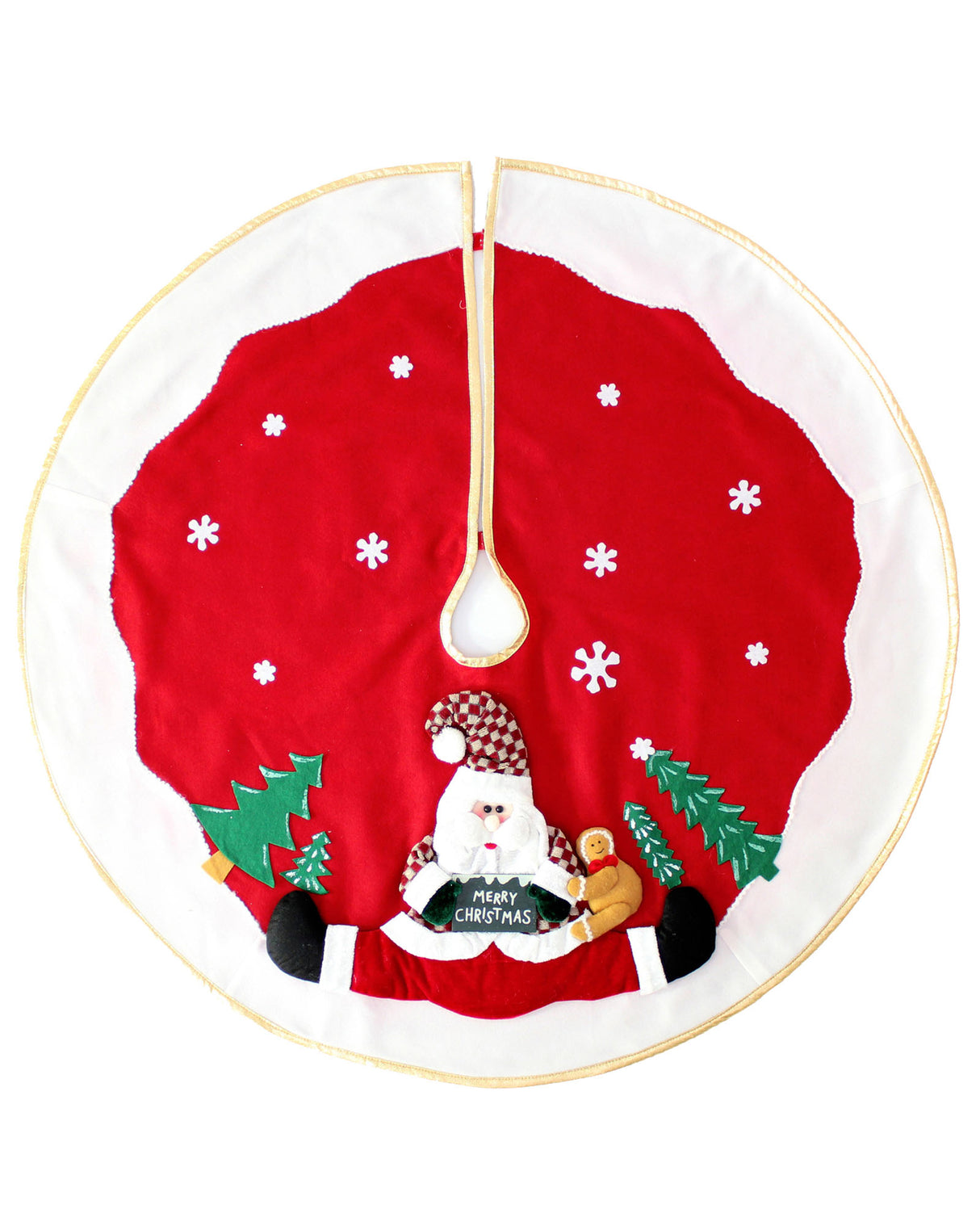 3D Santa Tree Skirt, 100 cm