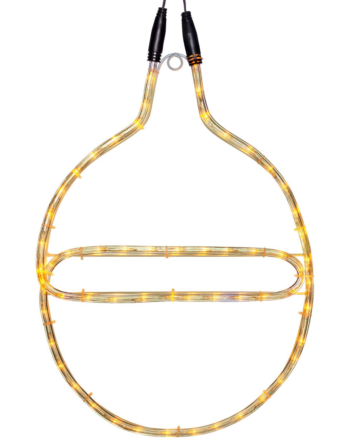 Connectable Bauble Rope Light Silhouette, Yellow, 54 cm