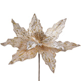 Artificial Poinsettia Flower, Gold, 25 cm
