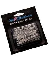 Bauble Ornament Hooks, Silver, Pack of 100