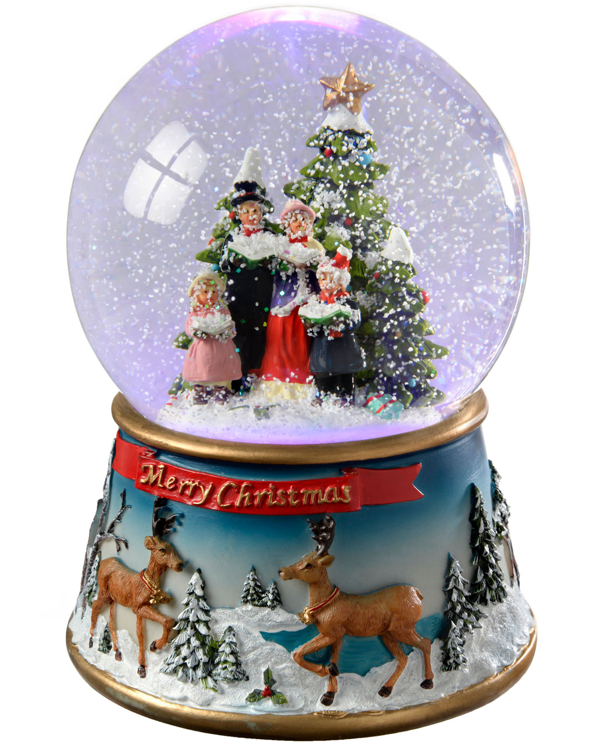 Colour Changing Carolers Snow Globe, 19 cm