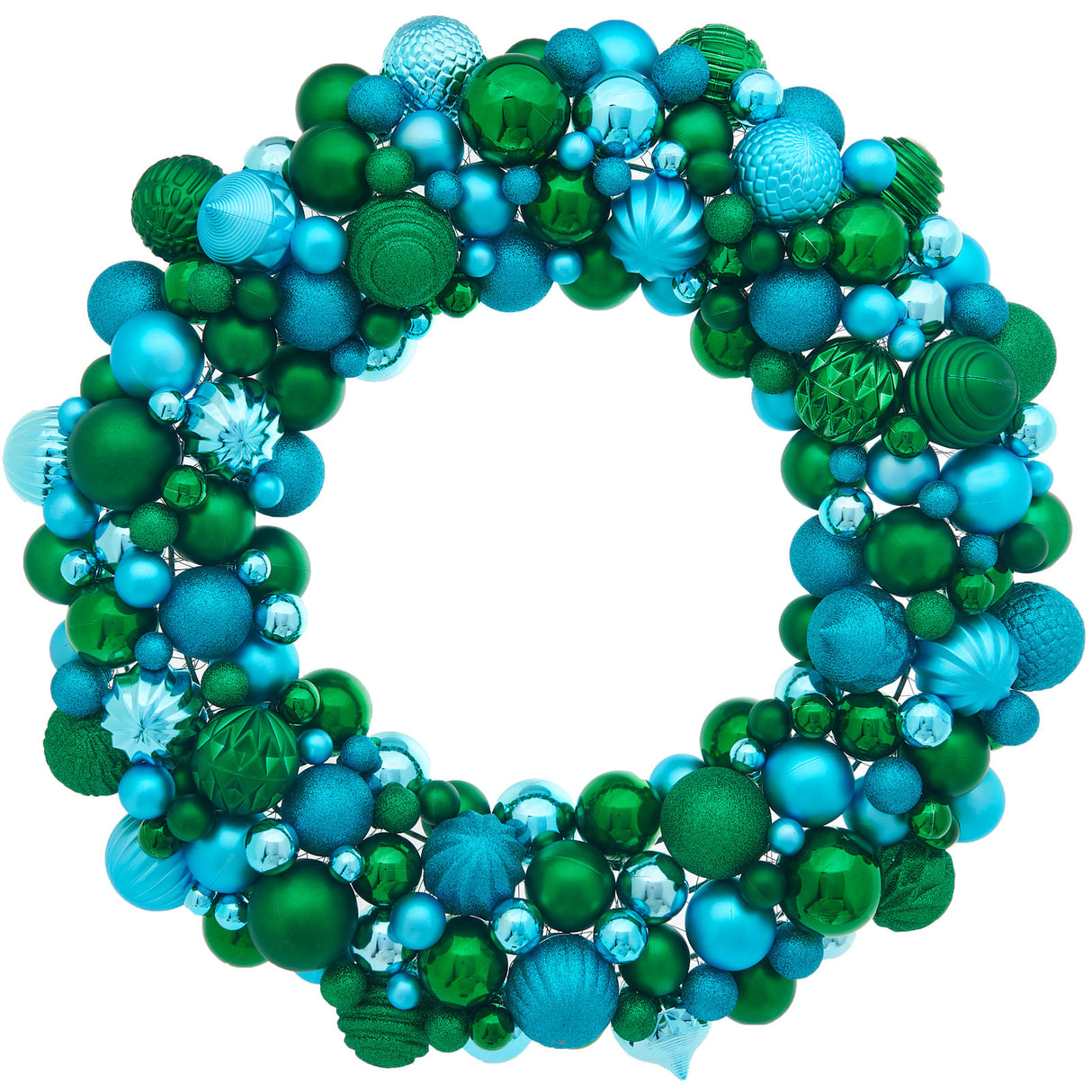 Emerald Bauble Wreath, 60 cm