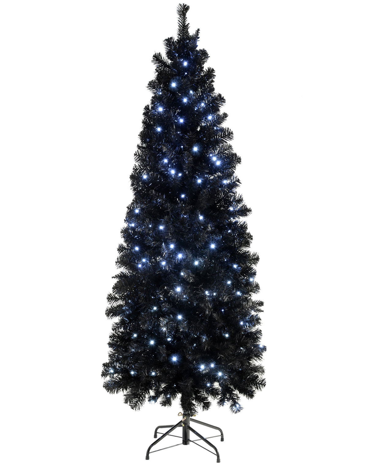 Pre-Lit Slim Black Christmas Tree, 6 ft