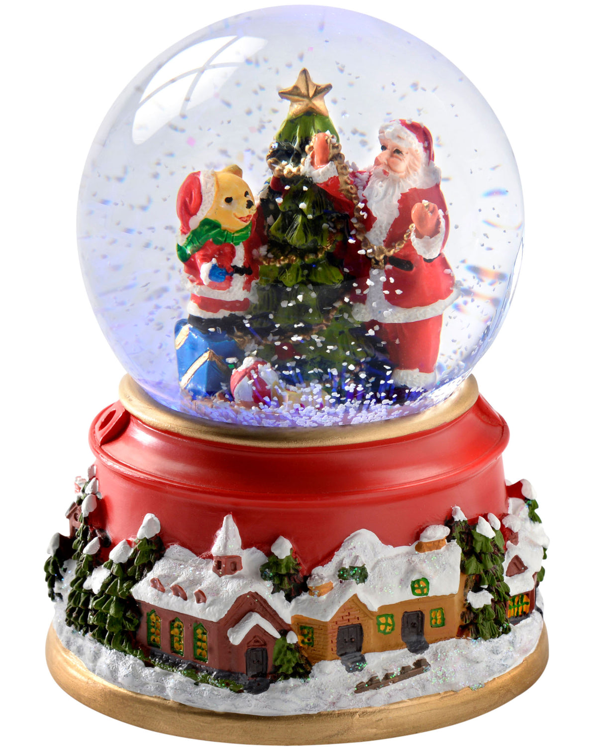Colour Changing Santa Snowglobe, 10 cm