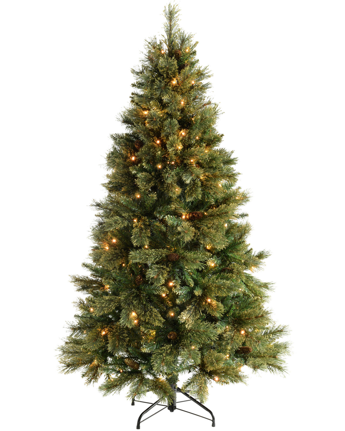 Pre-Lit Shimmering Champagne Christmas Tree, 7ft